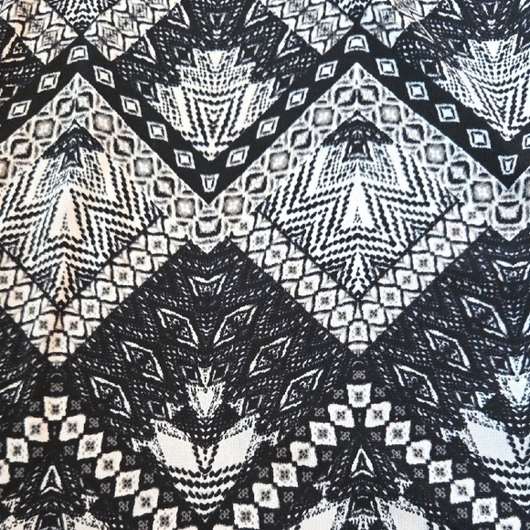 AB Studio Black, Grey and White Patterned Wide Leg Pants Women's Size XL - Picture 9 of 10